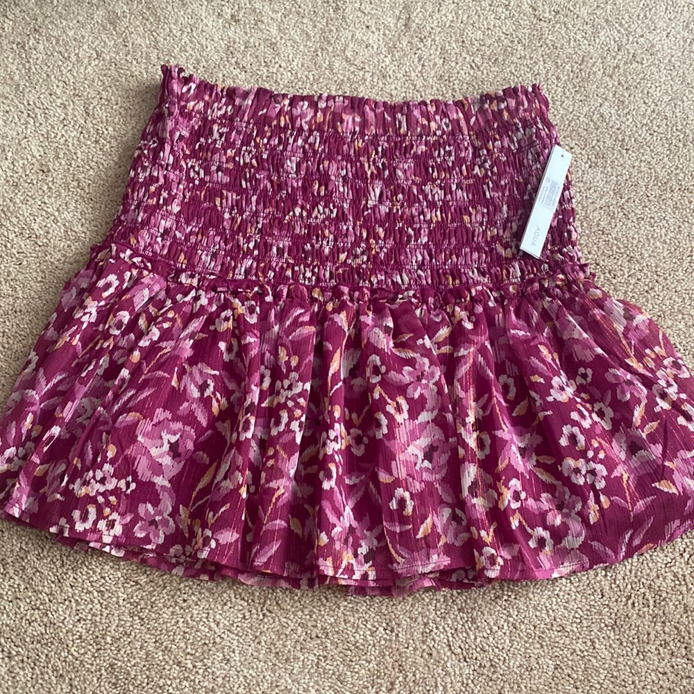 AQUA flounce skirt floral